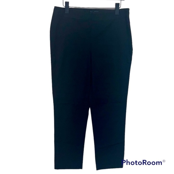 Talbots Black High Waist Classic Side Zip Ankle Pants Sz 10 - Picture 1 of 5